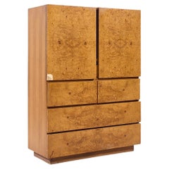 Armoire Highboy Dresser in legno di radica del Mid Century Lane's