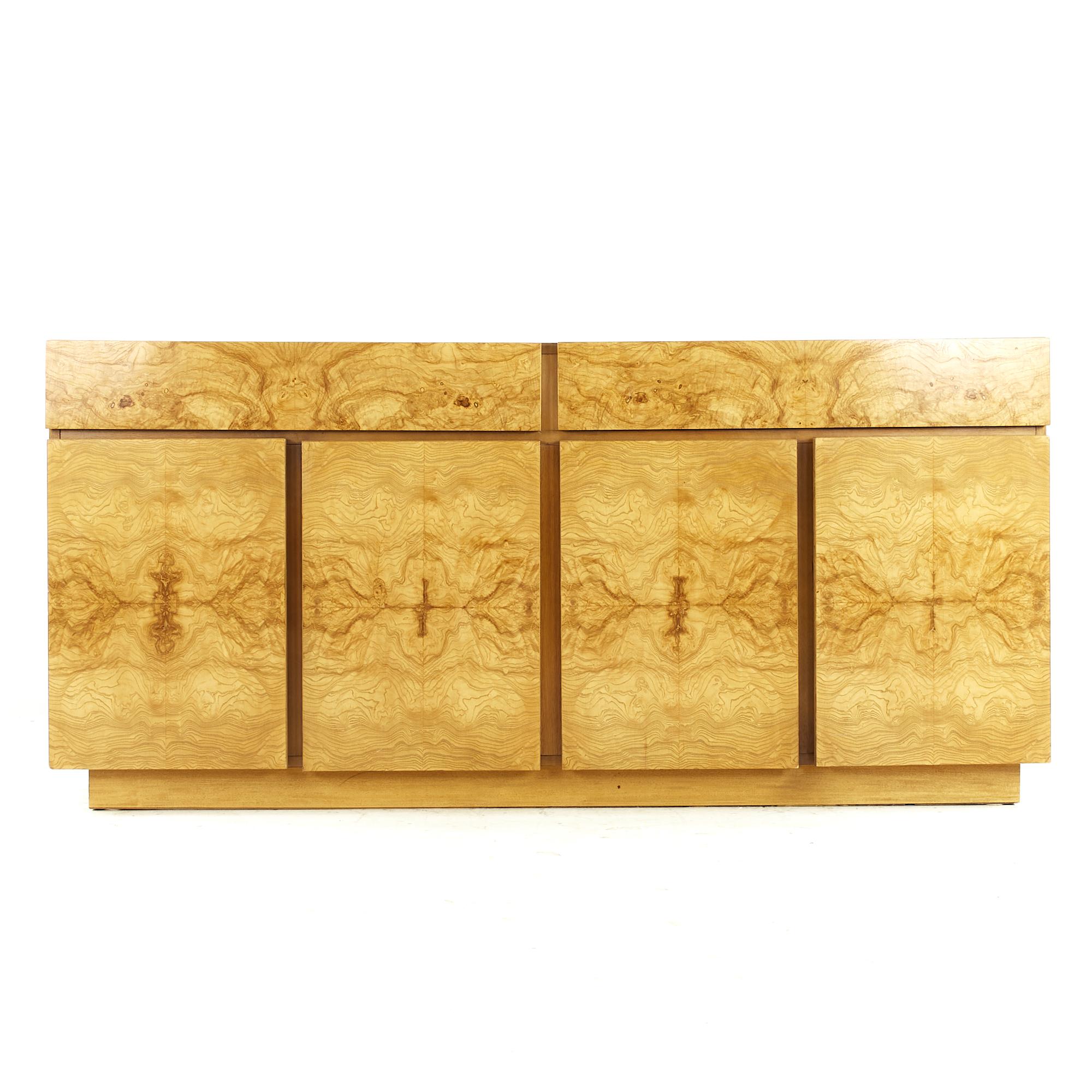 Lane midcentury Burlwood Credenza

This credenza measures: 67.75 wide x 18 deep x 32 inches high

All pieces of furniture can be had in what we call restored vintage condition. That means the piece is restored upon purchase so it’s free of