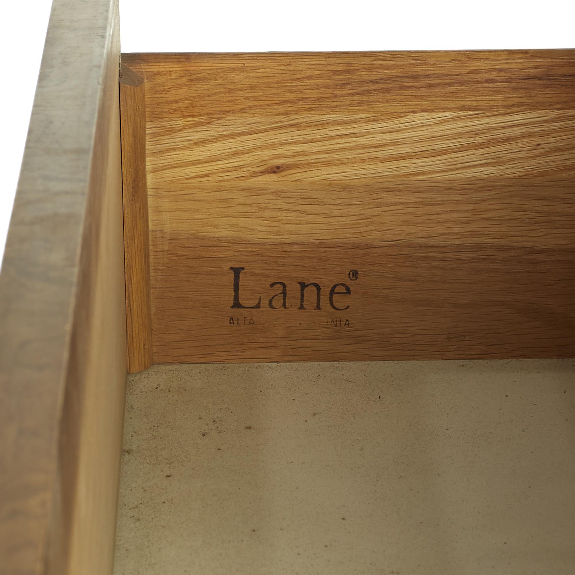 Lane Mid Century Burlwood Highboy Dresser 2