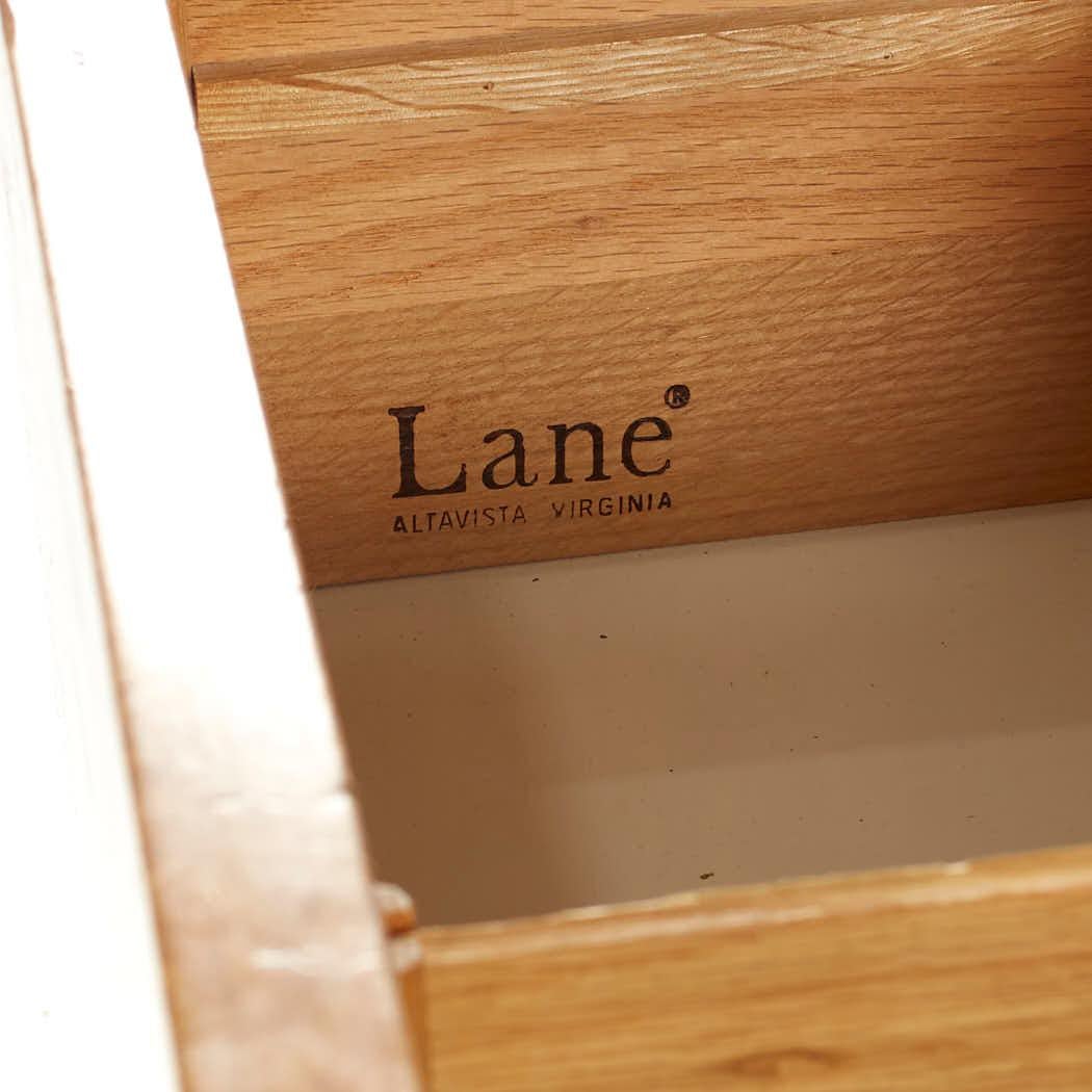 Lane Mid Century Burlwood Lowboy Dresser For Sale 3