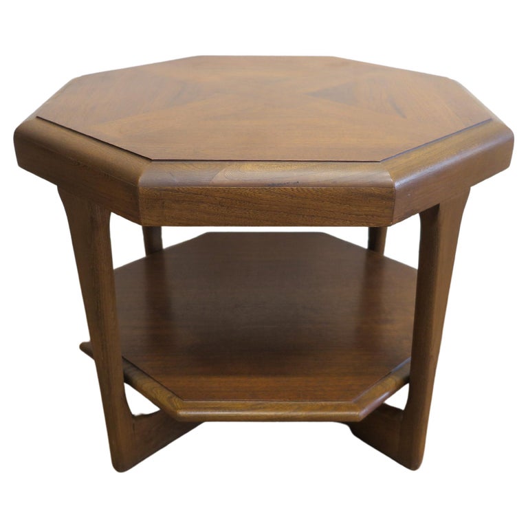 Lane MidCentury Modern Hexagon Side Table at 1stDibs
