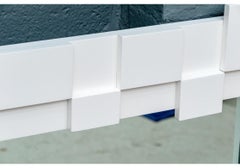 Lane Mid-Century Modern Custom White Finished Walnut Wall Mirrors
