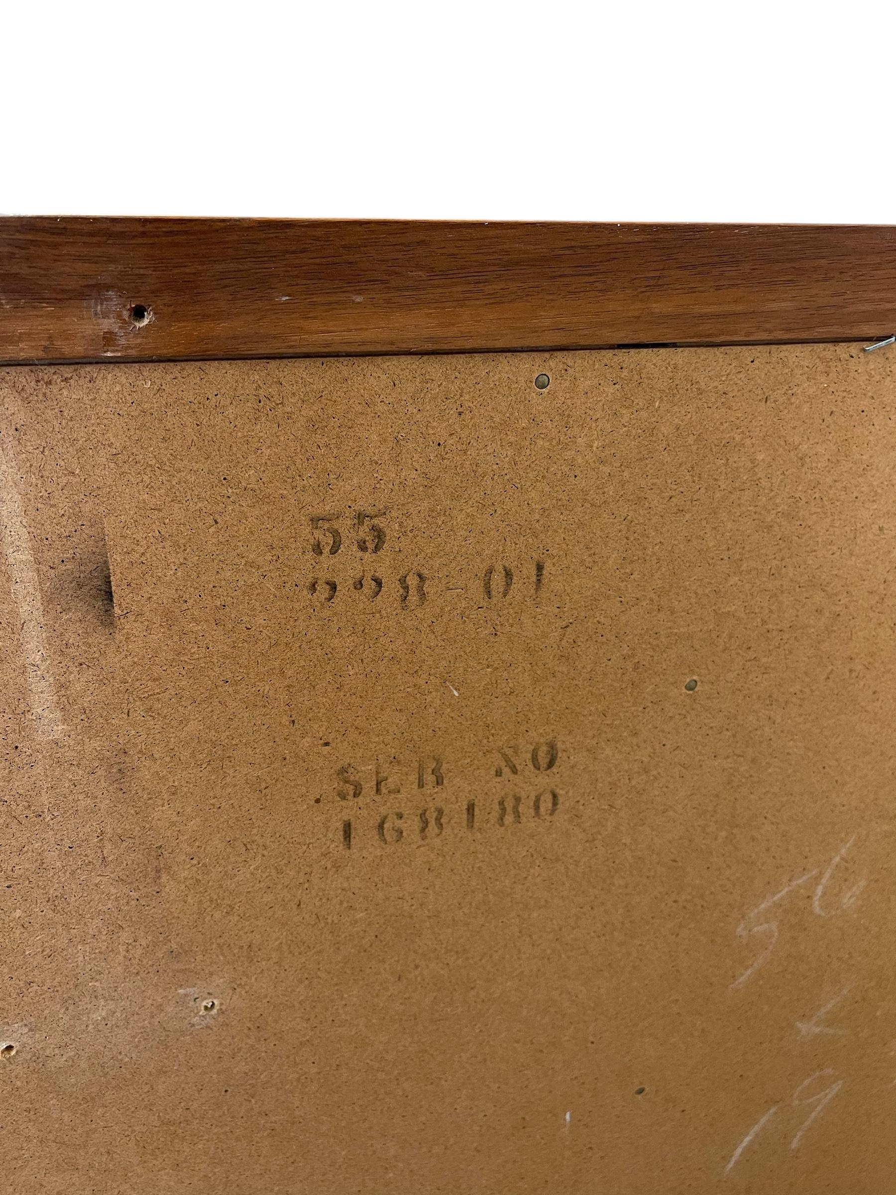 Lane Mid Century Modern Walnut Dresser - 6 Drawer Credenza with Butterfly Inlay For Sale 7