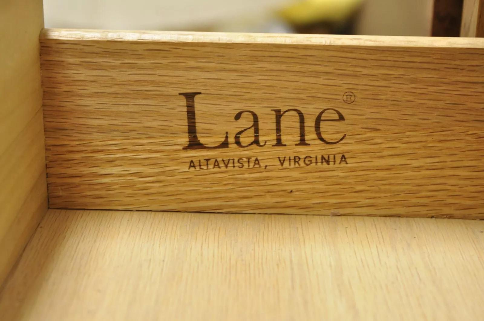 Carrito de bar rodante Lane Mid Century Modern Walnut One Drawer Drop Leaf en venta 5