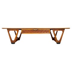 Lane Mid-Century Modern Wood Coffee Table w Drawer