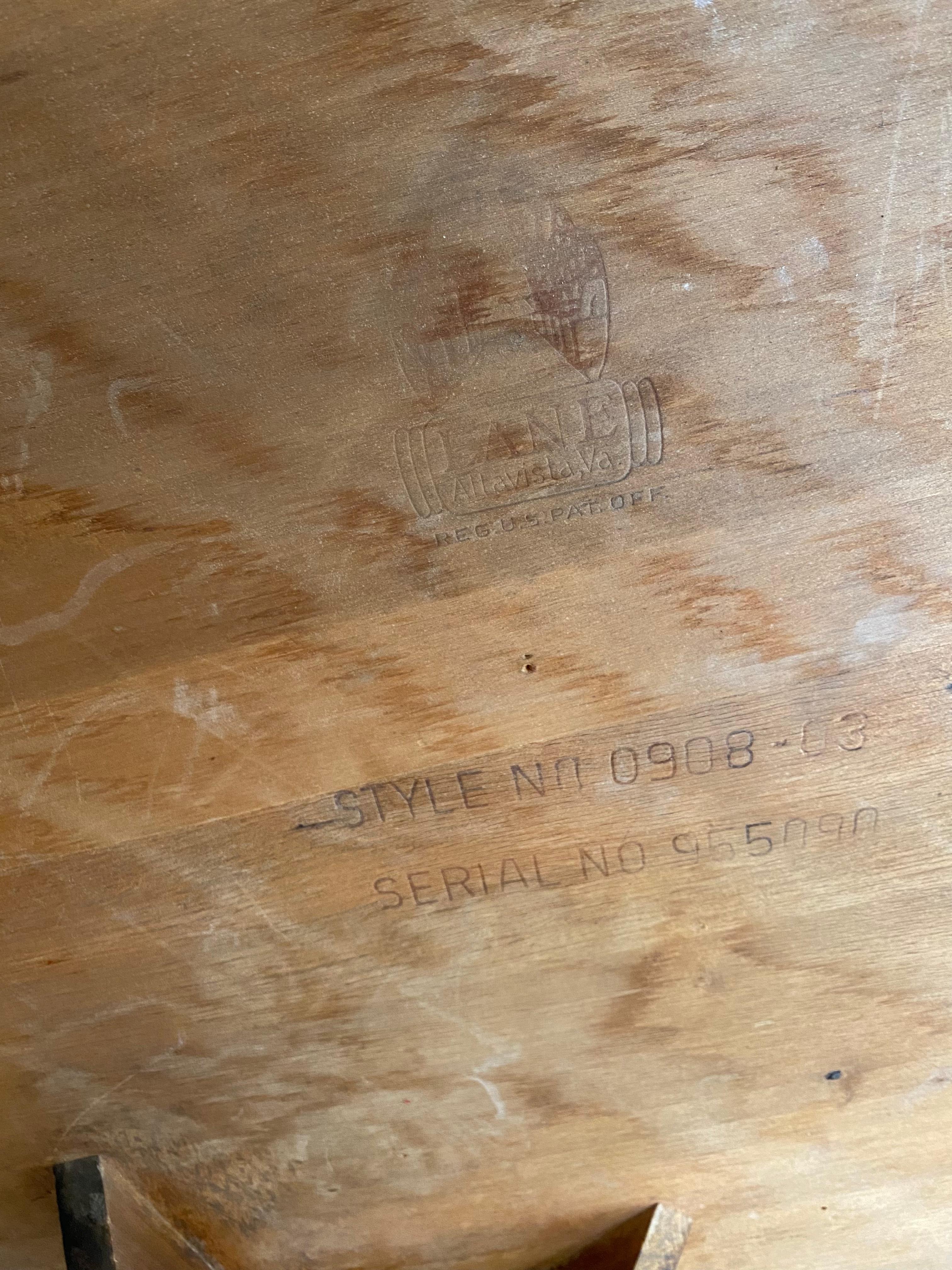North American Lane Mid-Century Round Walnut Coffee Table