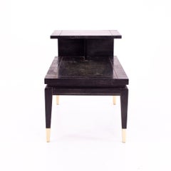 Lane Mid Century Two-Tier Brass Accented End Table