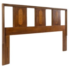 Lane Mid Century Walnut and Burlwood Queen Headboard