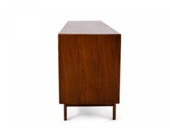 Lane Mid-Century Walnut Credenza with Woven Door Panels