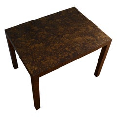 Lane Milo Baughman-Inspired Faux Burlwood Coffee Table