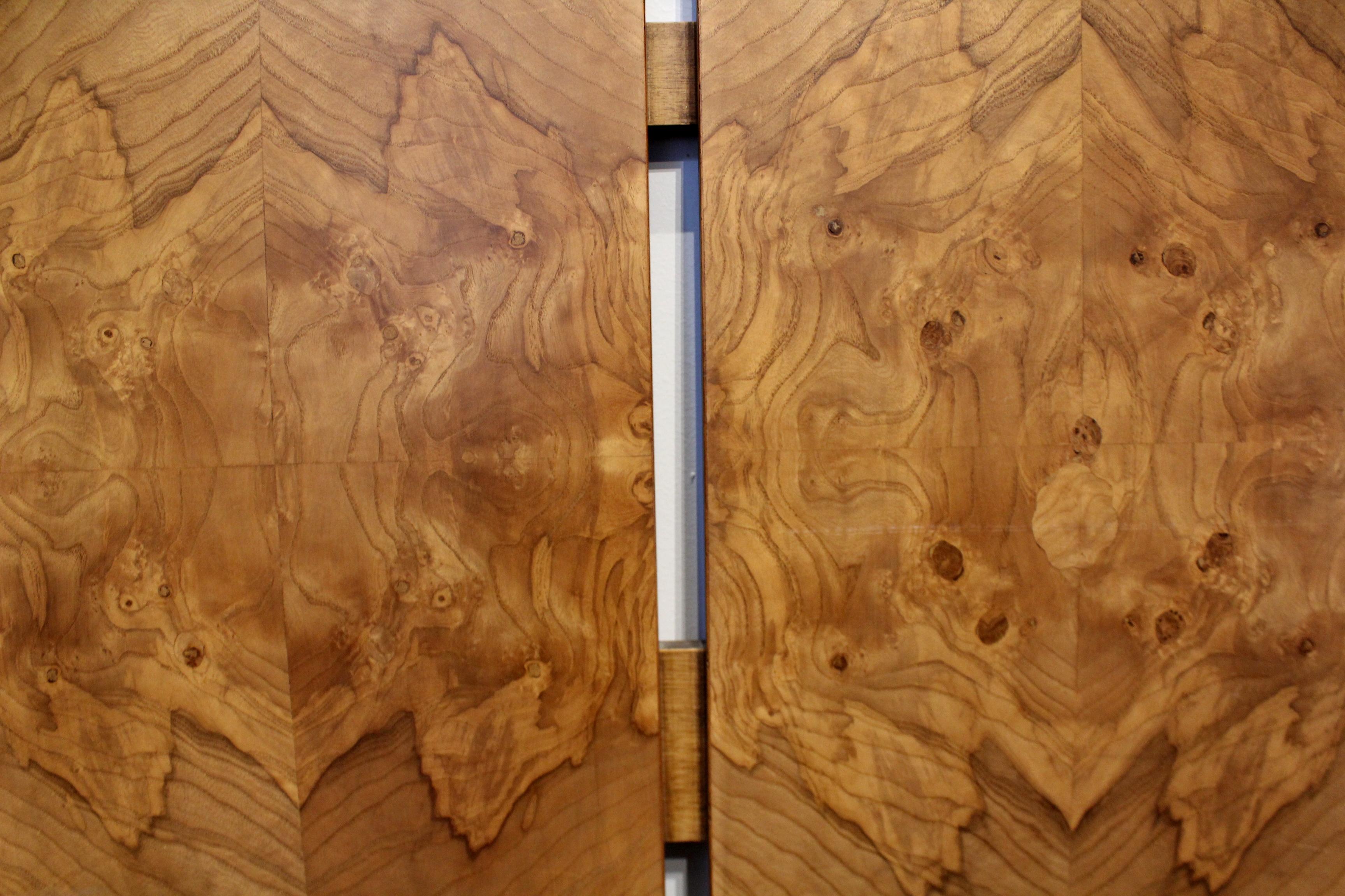 Veneer Lane Milo Baughman Style Mid-Century Modern Burl Wood Headboard Full/Queen
