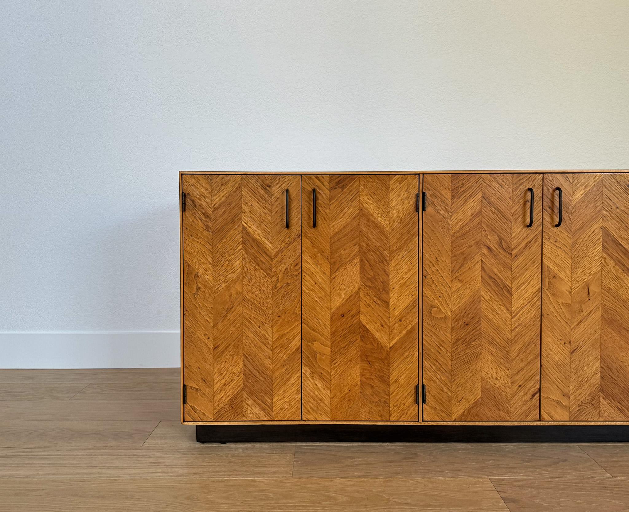 Lane Oak Chevron Dresser / Credenza, United States, c.1970 3