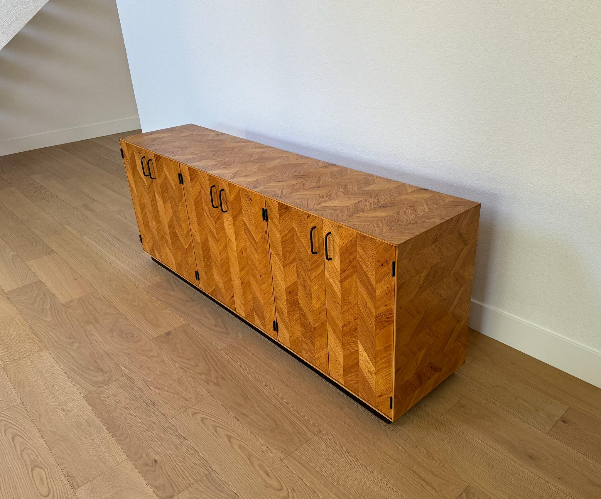 Lane Oak Chevron Dresser / Credenza, United States, c.1970 5
