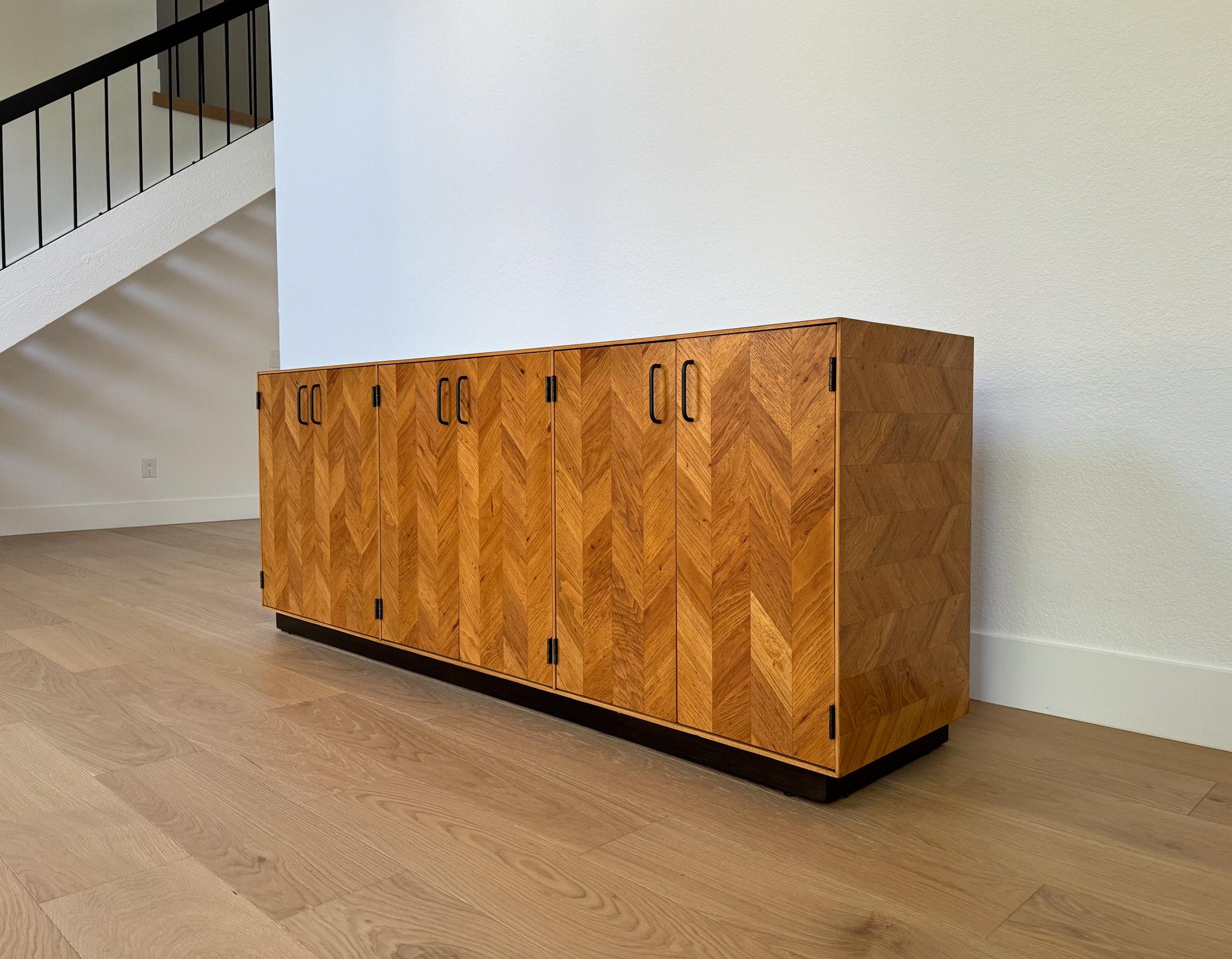 Lane Oak Chevron Dresser / Credenza, United States, c.1970 6