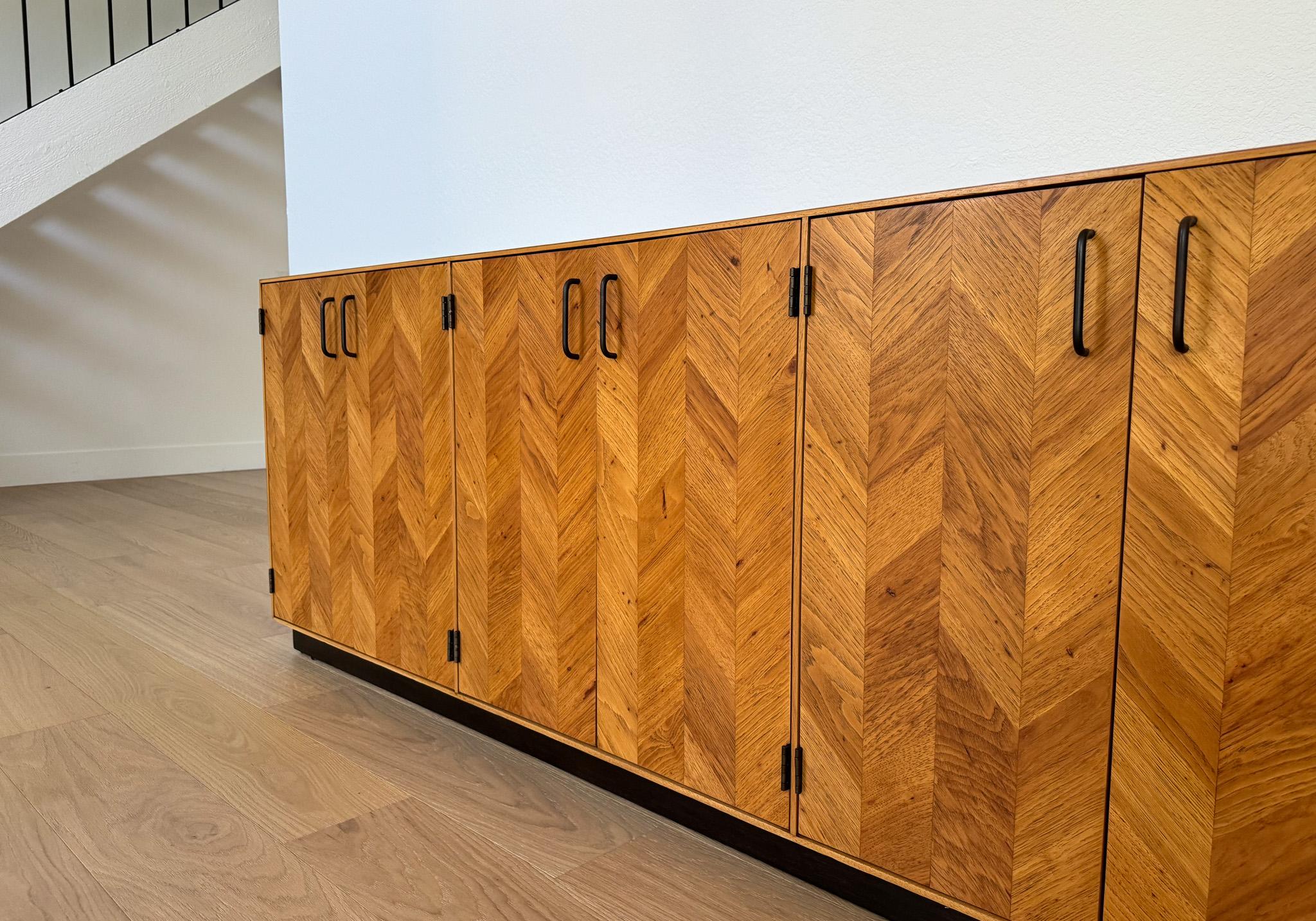 Lane Oak Chevron Dresser / Credenza, United States, c.1970 7