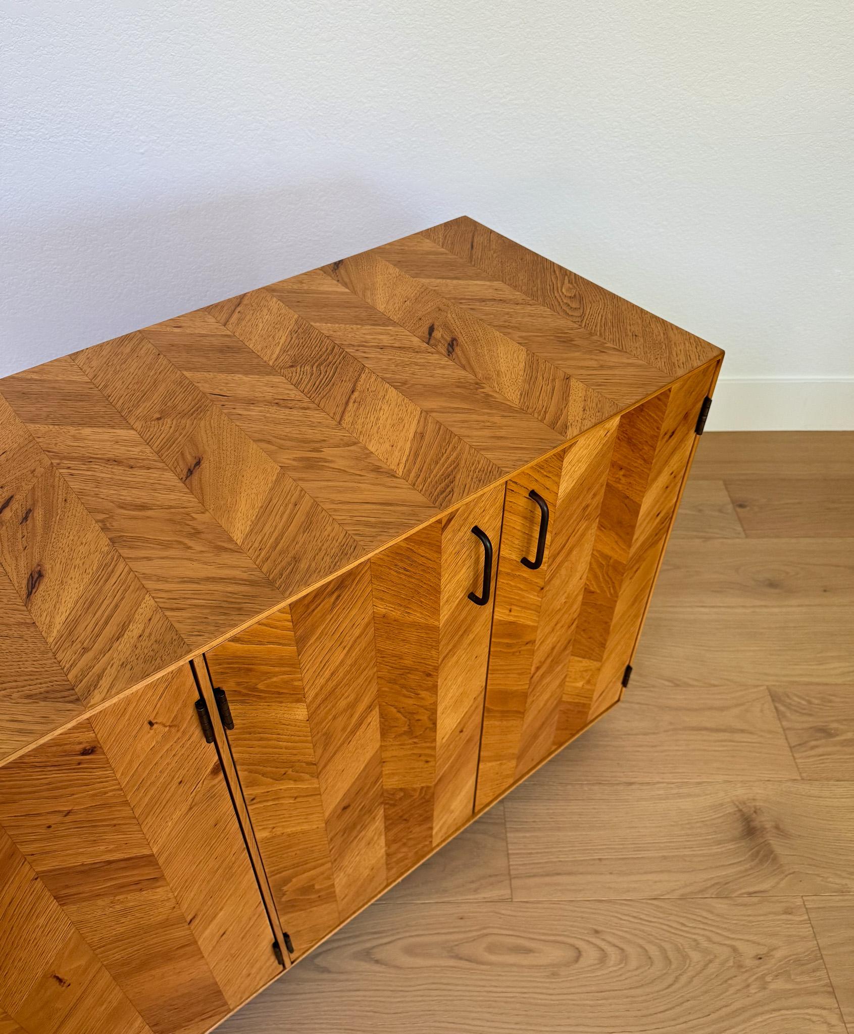 Lane Oak Chevron Dresser / Credenza, United States, c.1970 8