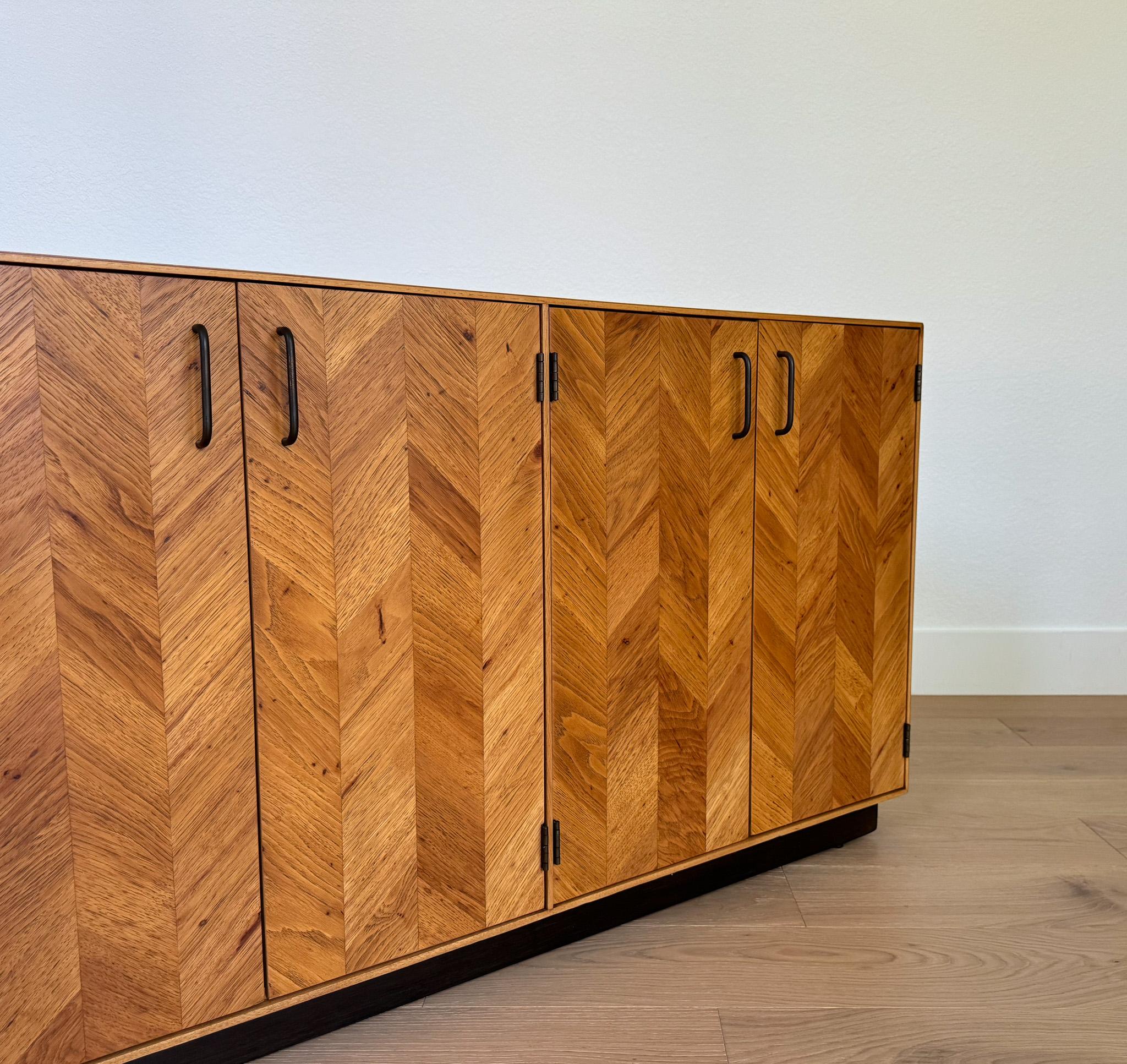 Lane Oak Chevron Dresser / Credenza, United States, c.1970 9