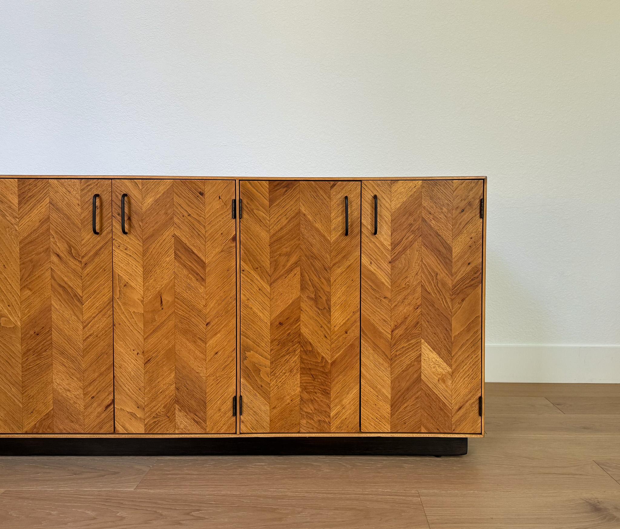 Lane Oak Chevron Dresser / Credenza, United States, c.1970. 