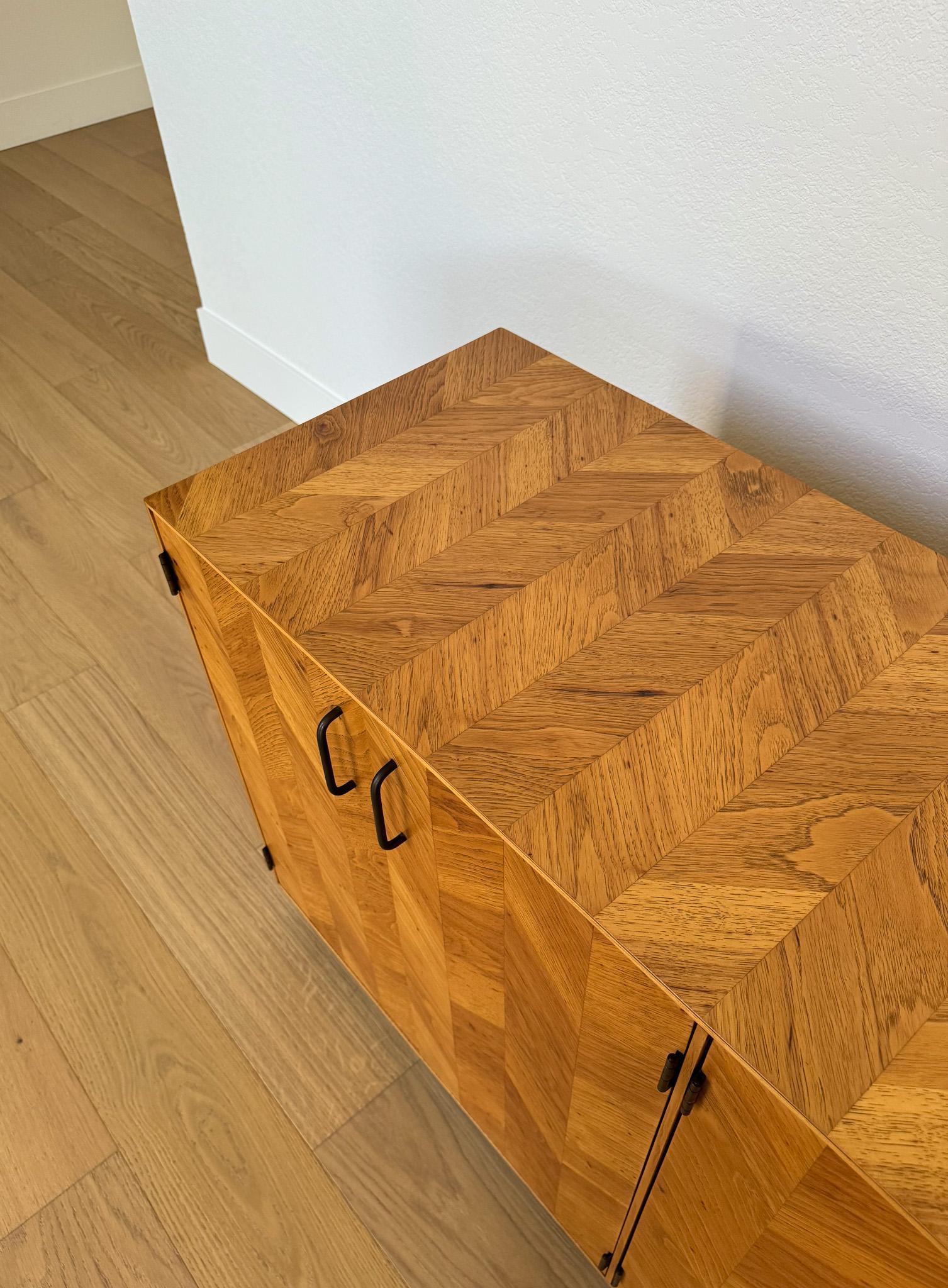 Lane Oak Chevron Dresser / Credenza, United States, c.1970 1