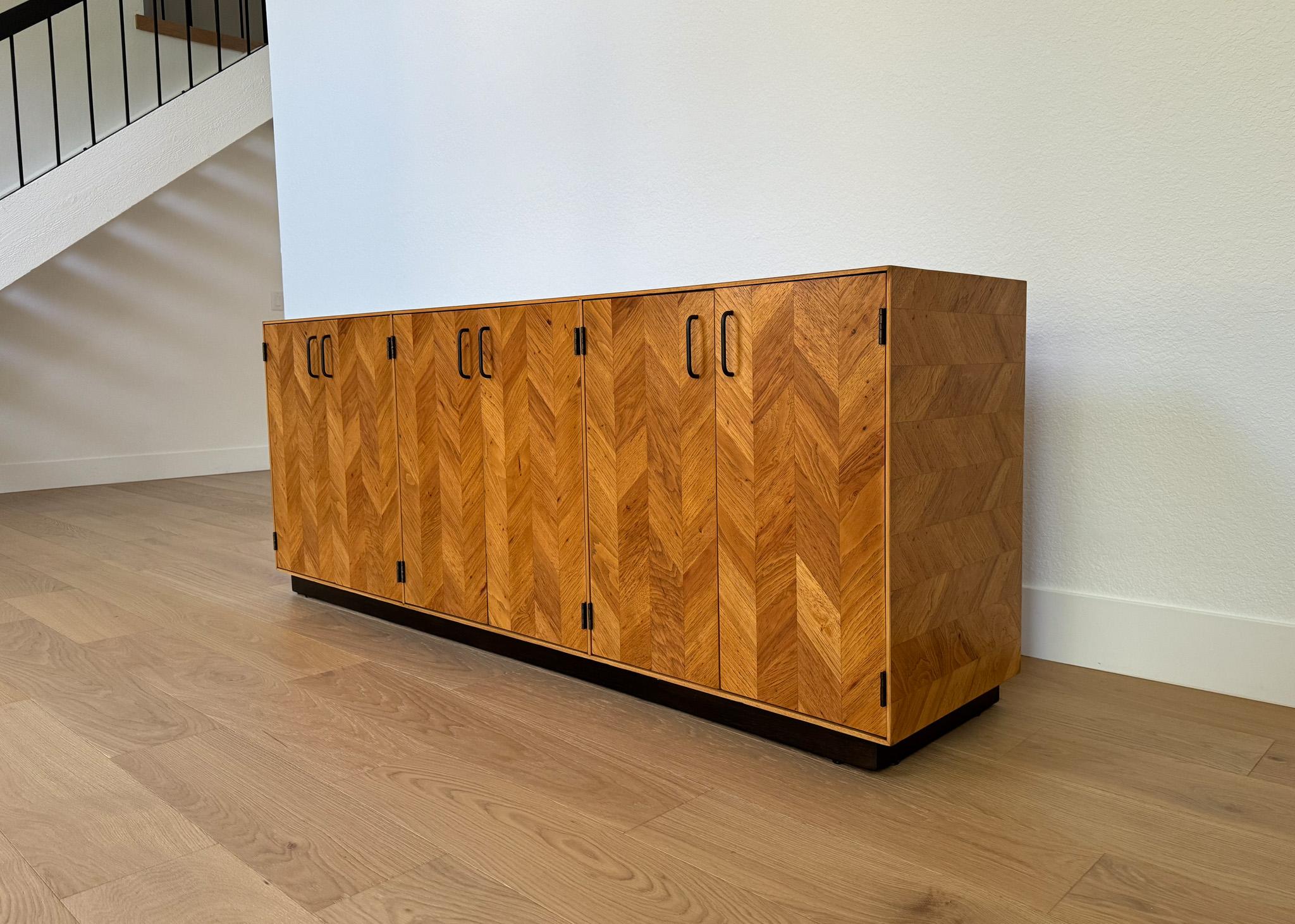 Lane Oak Chevron Dresser / Credenza, United States, c.1970 2