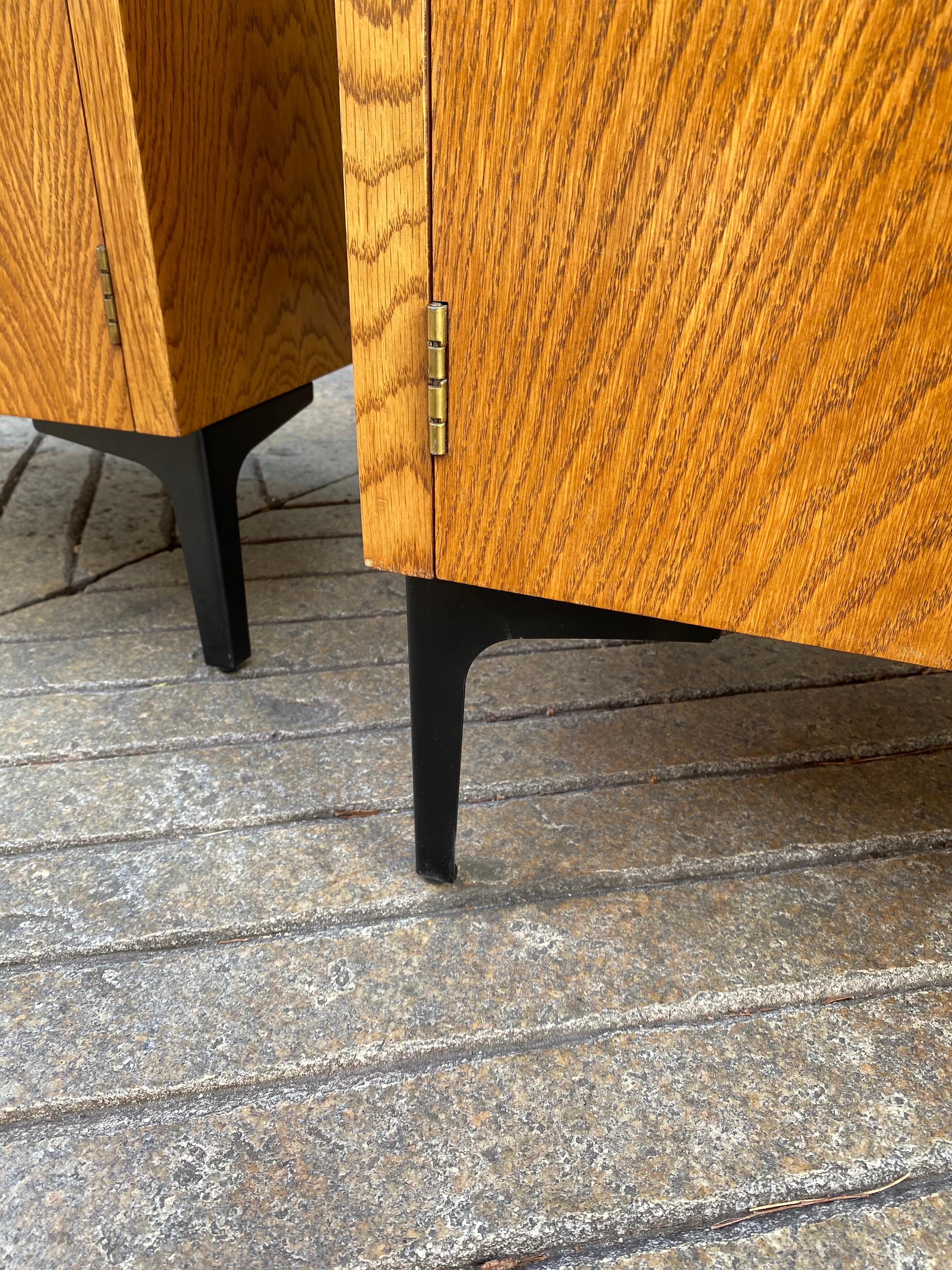 Metal Lane Pair of End Tables or Nightstands