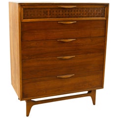 Lane Perception Mid Century 5 Drawer Highboy Dresser