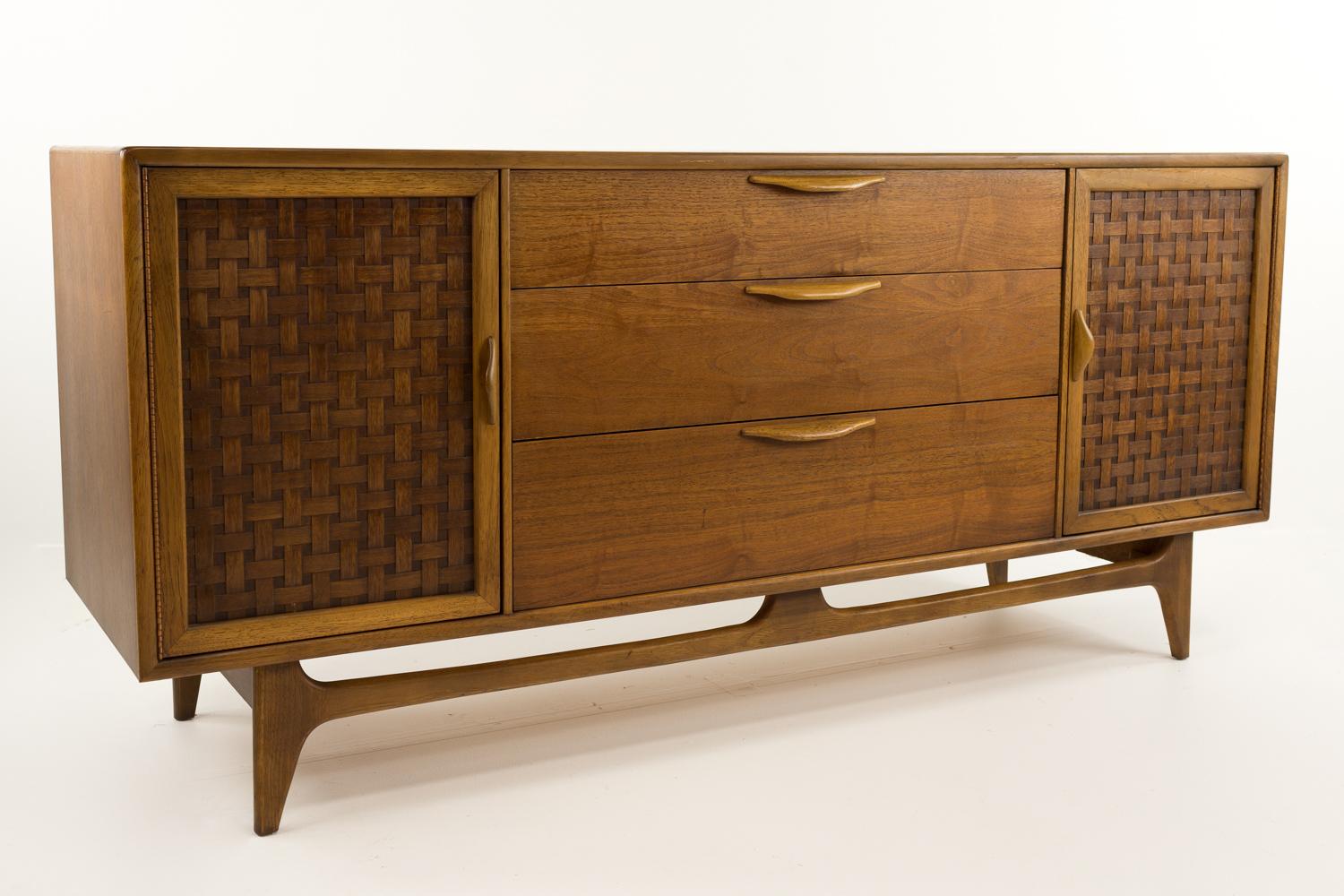 American Lane Perception Mid Century Credenza Buffet with Optional Hutch