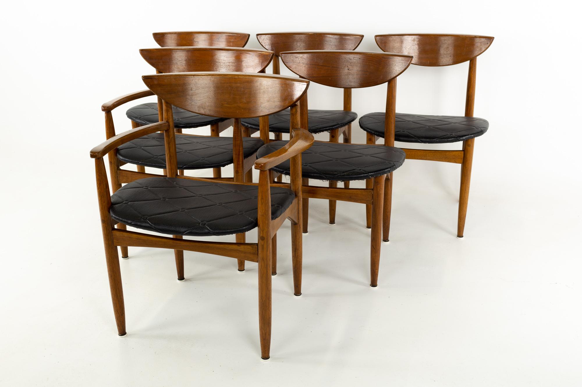 Mid-Century Modern Lane Perception Mid Century Dining Chairs, Set of 6