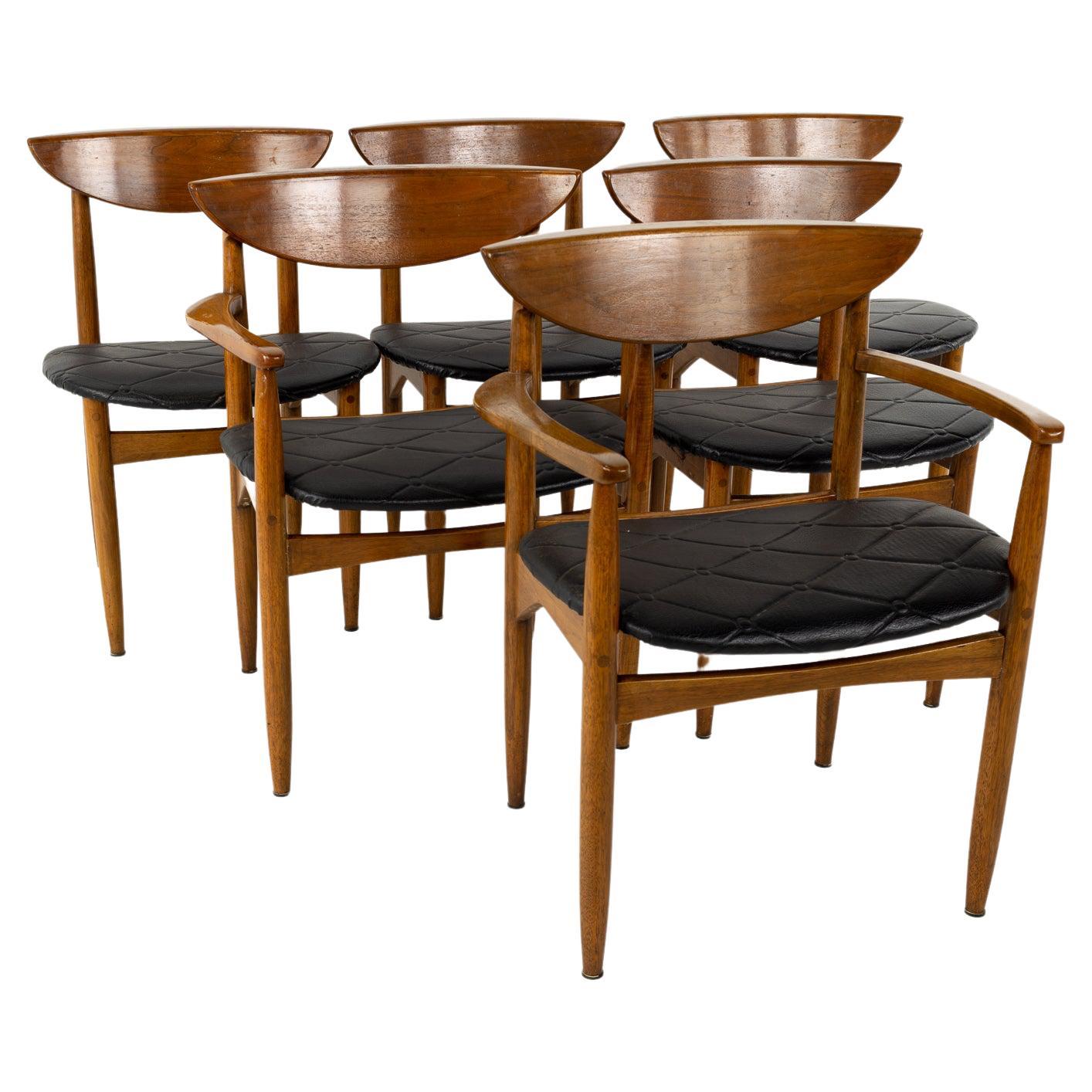 Lane Perception Mid Century Dining Chairs, Set of 6
