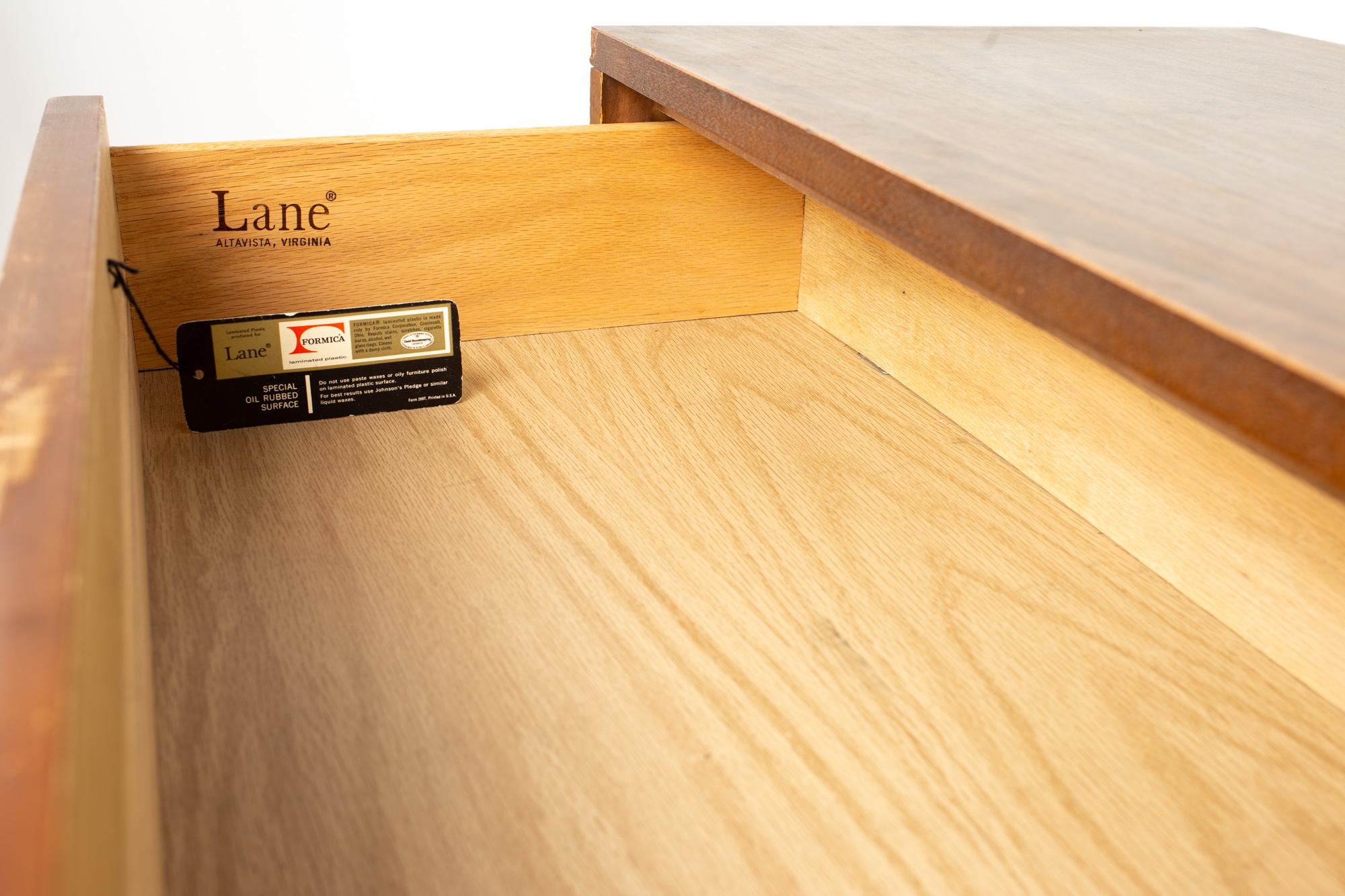 Lane Perception Mid Century Formica 3 Drawer Dresser Chest 3