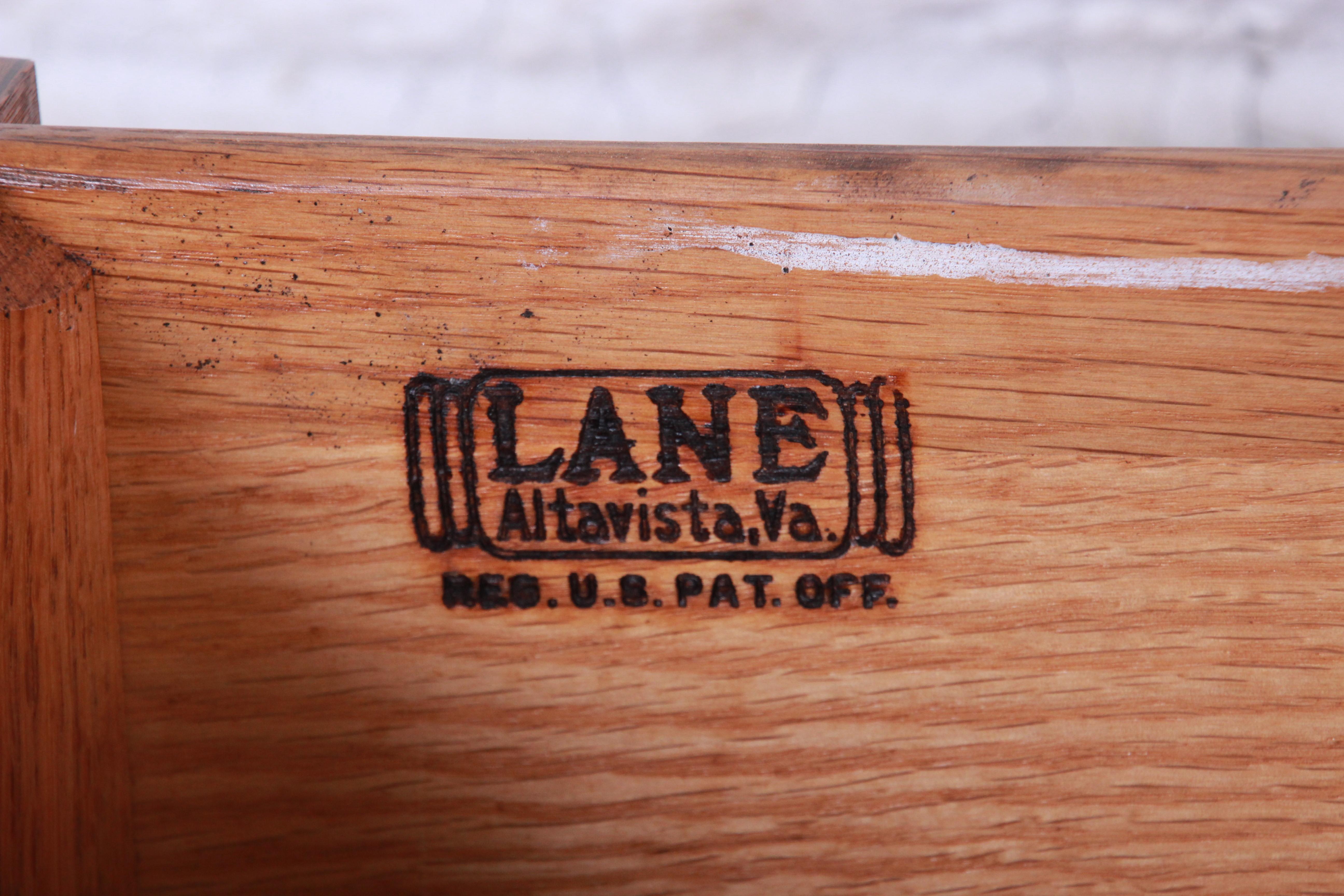 Lane Perception Mid-Century Modern Walnut End Tables, Pair 4