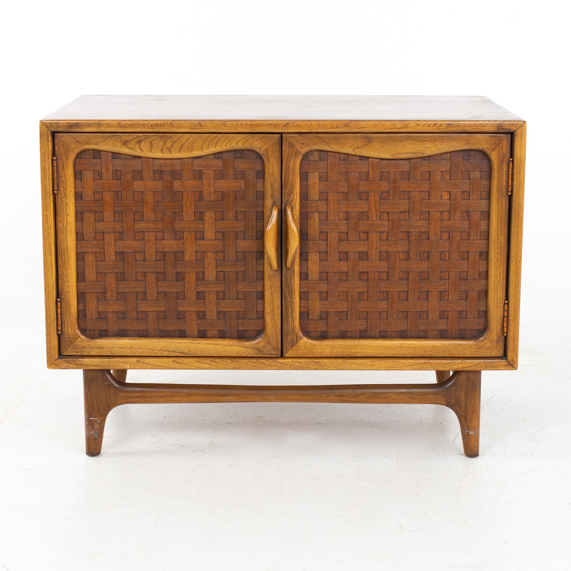 Mid-Century Modern Lane Perception Mid Century Nightstands or Record Cabinets, a Pair