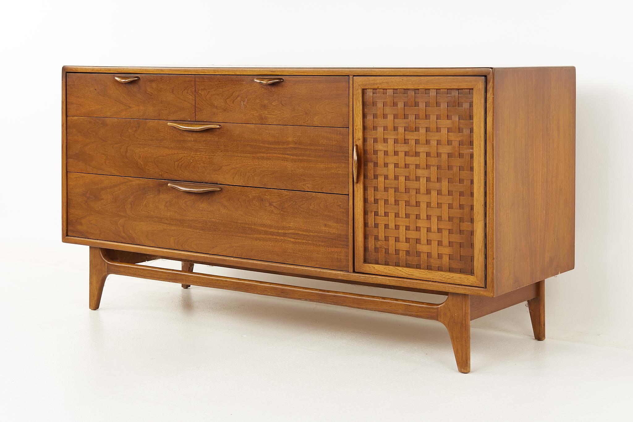 Lane Perception Mid Century Sideboard Credenza Buffet with Hutch 1