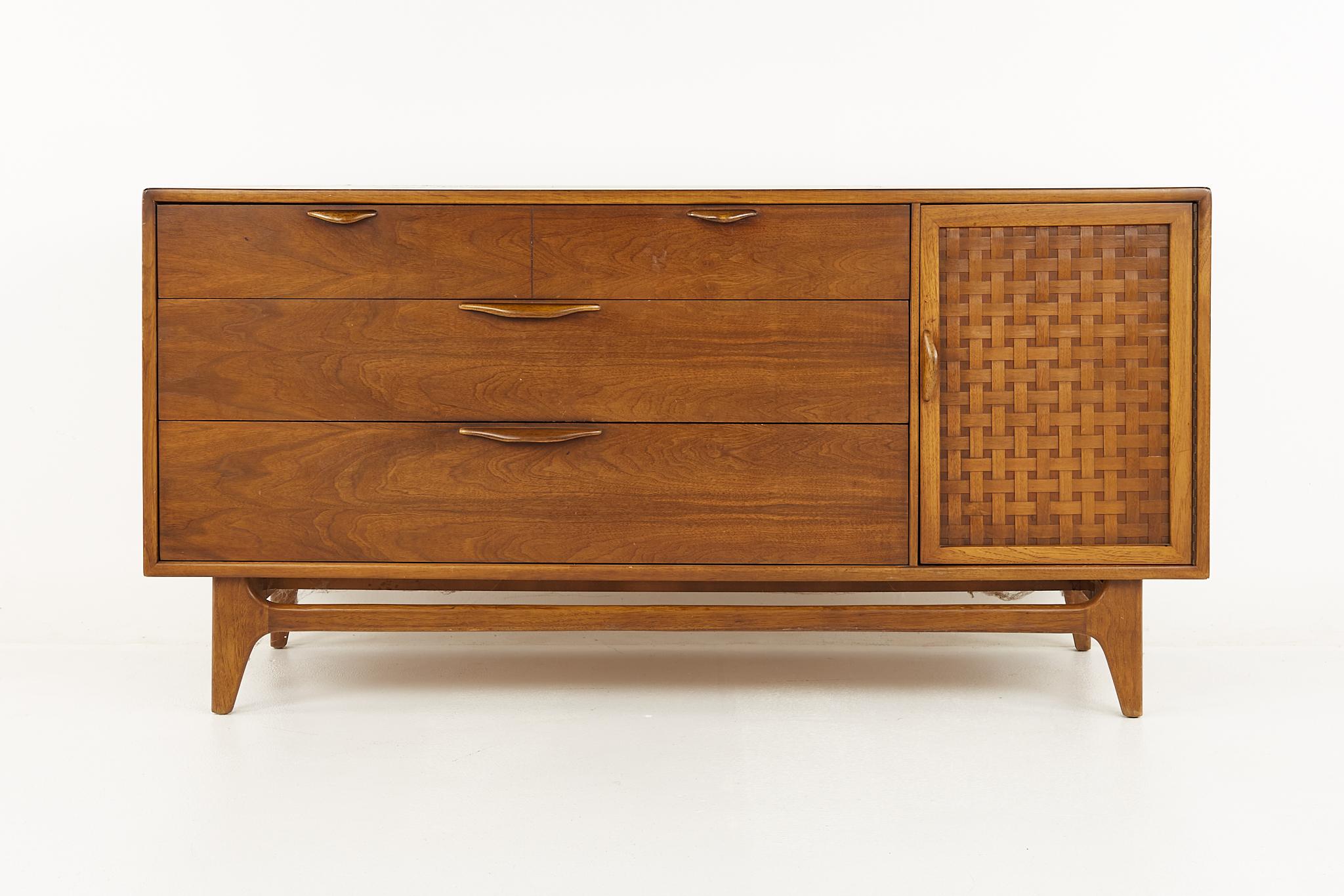 Brass Lane Perception Mid Century Sideboard Credenza Buffet with Hutch