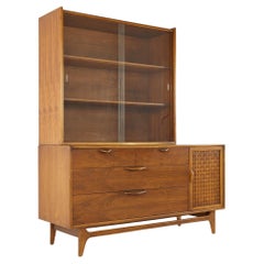 Lane Perception Mid Century Sideboard Credenza Buffet with Hutch