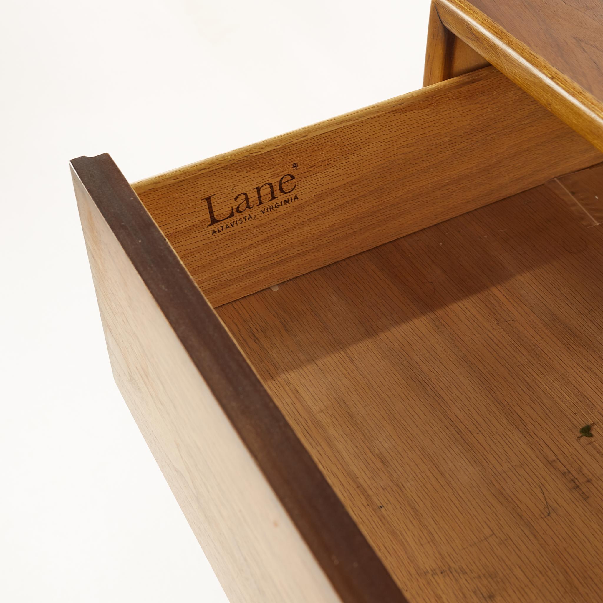Lane Perception Mid Century Walnut 5 Drawer Highboy Dresser 3