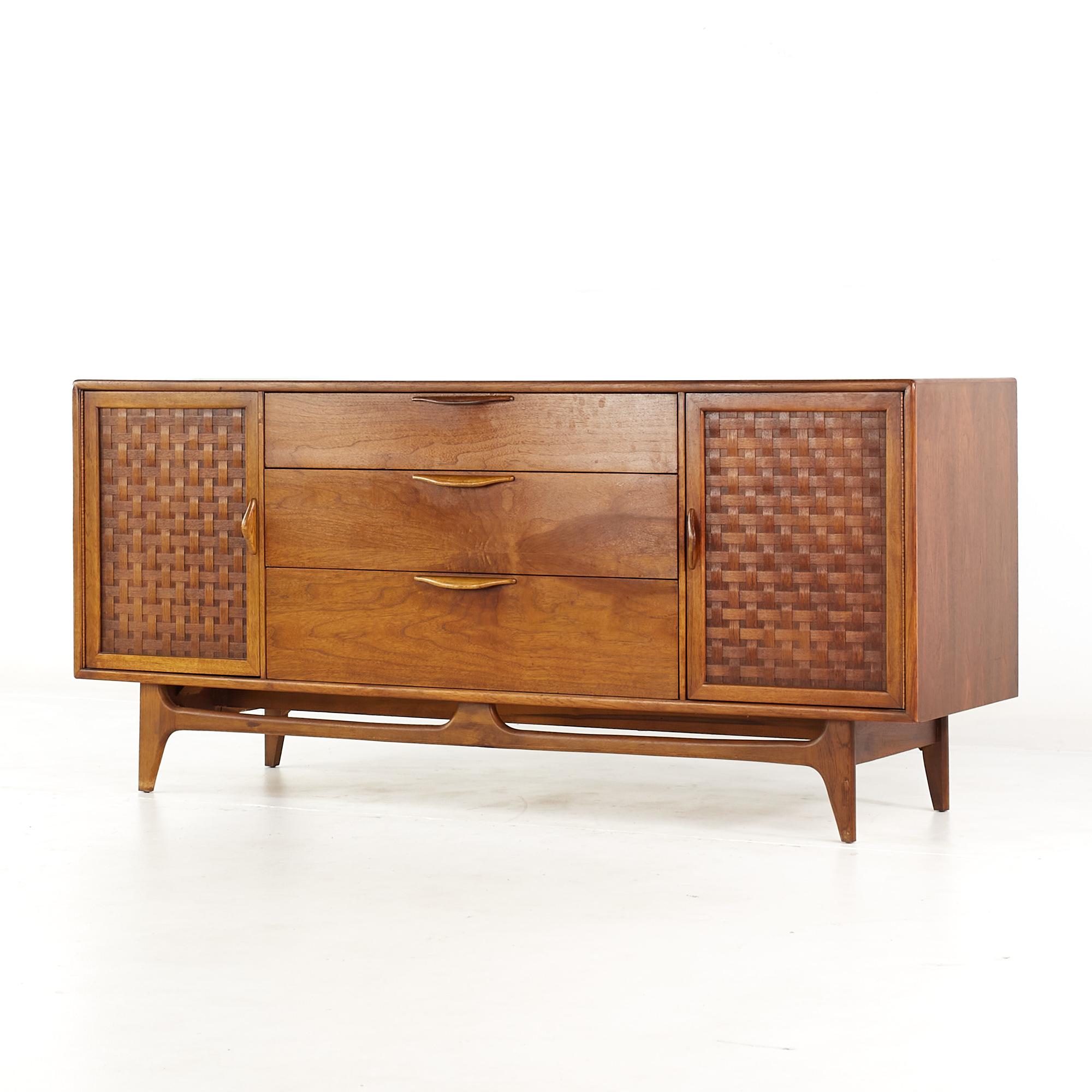Lane Buffet Lane Perception Mid Century Walnut Buffet and Hutch For Sale at 1stDibs ...