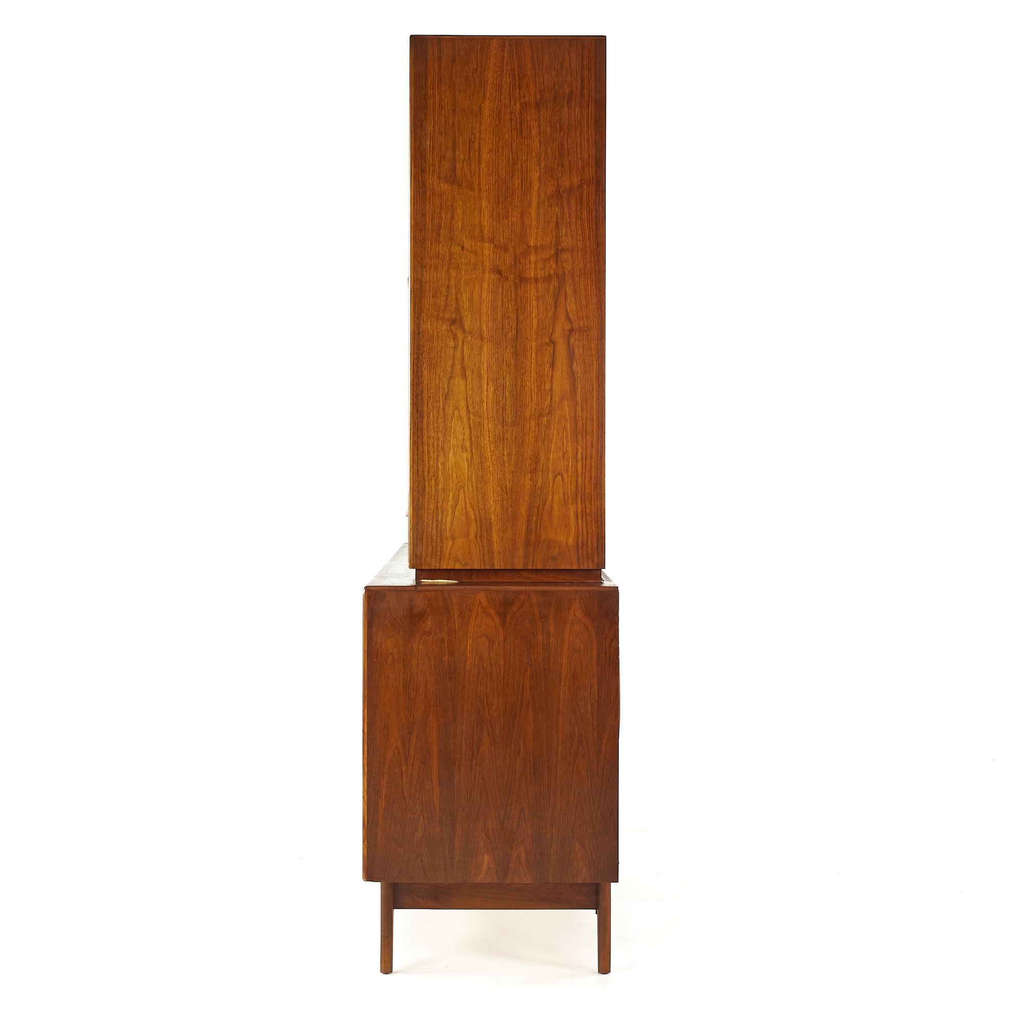 Lane Buffet Lane Perception Mid Century Walnut Buffet and Hutch For Sale at 1stDibs ...