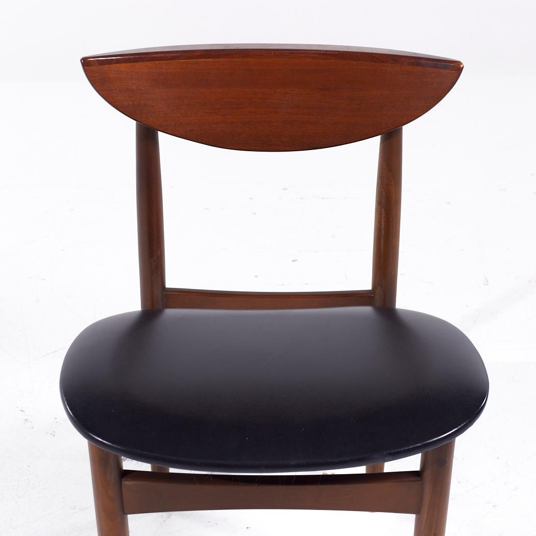 Lane Perception Mid Century Walnut Dining Chairs - Set of 6 For Sale 3