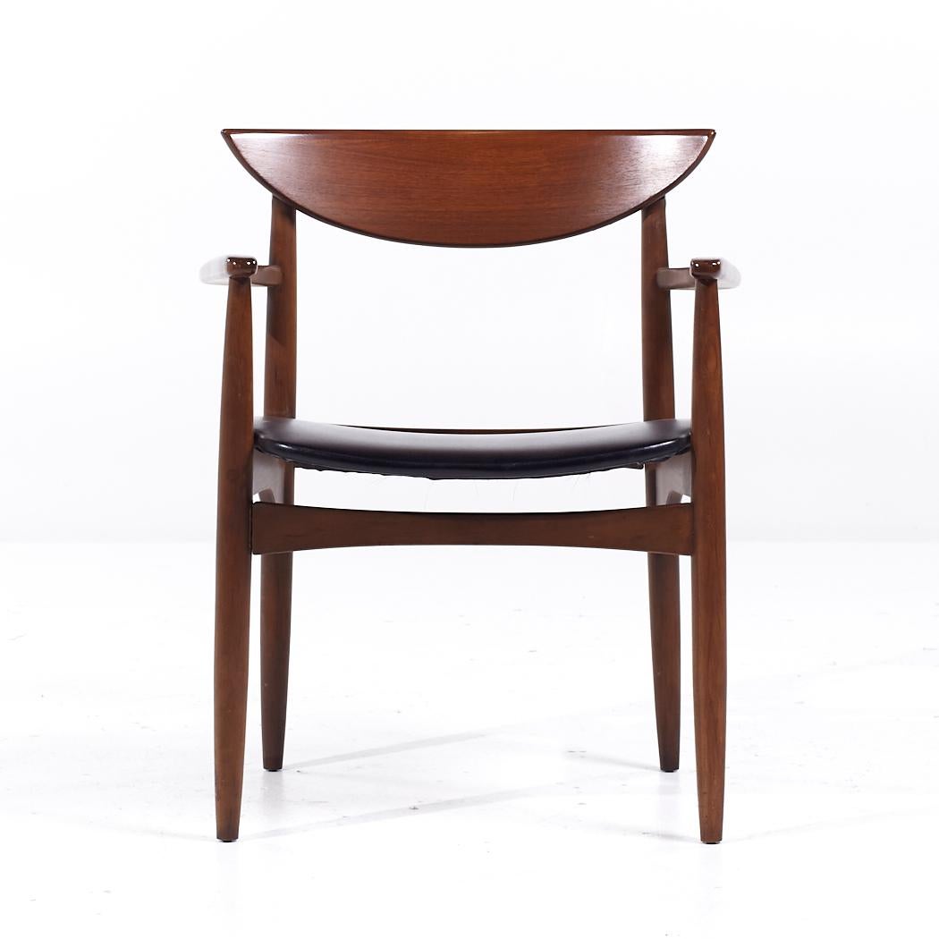 Lane Perception Mid Century Walnut Dining Chairs - Set of 6 For Sale 5