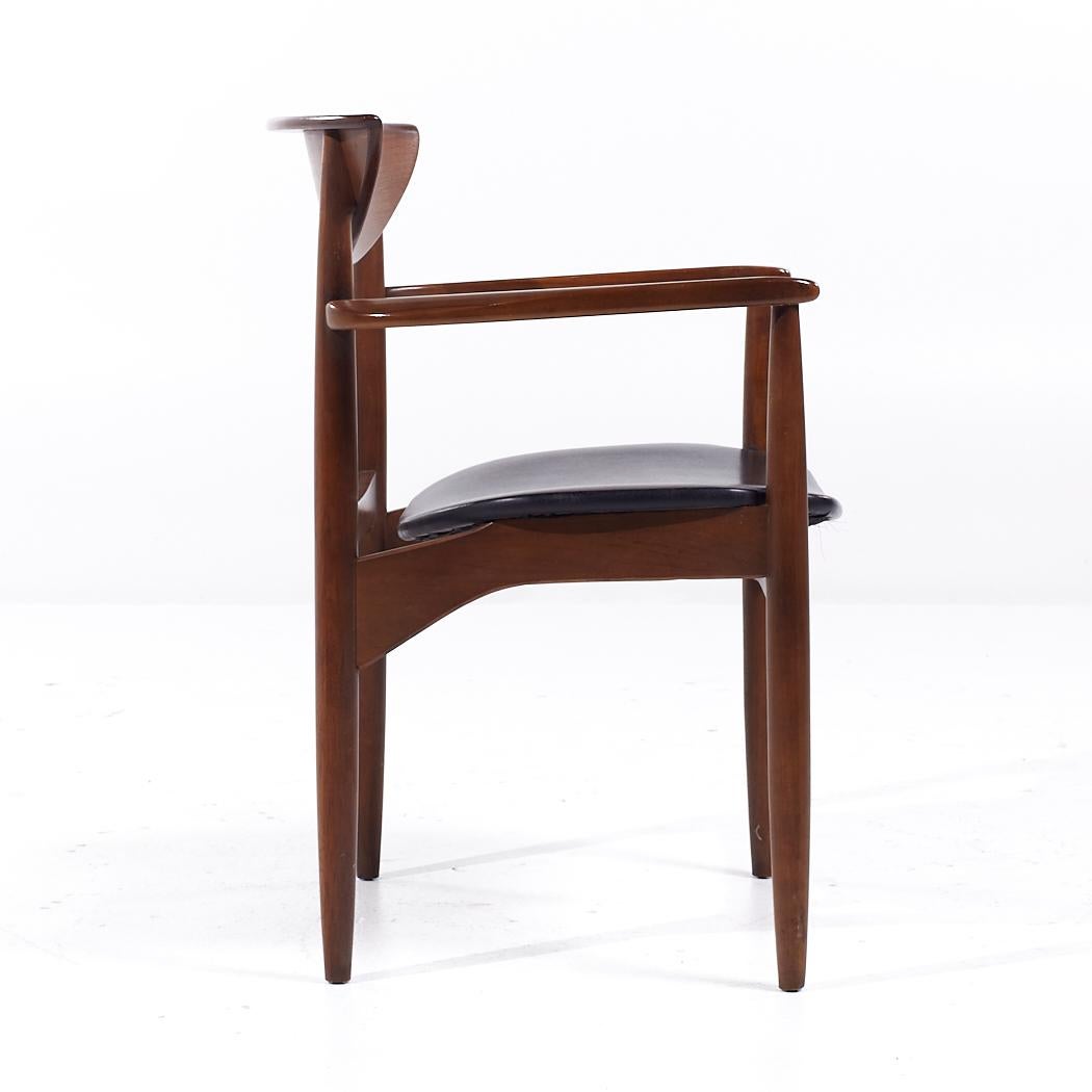 Lane Perception Mid Century Walnut Dining Chairs - Set of 6 For Sale 7