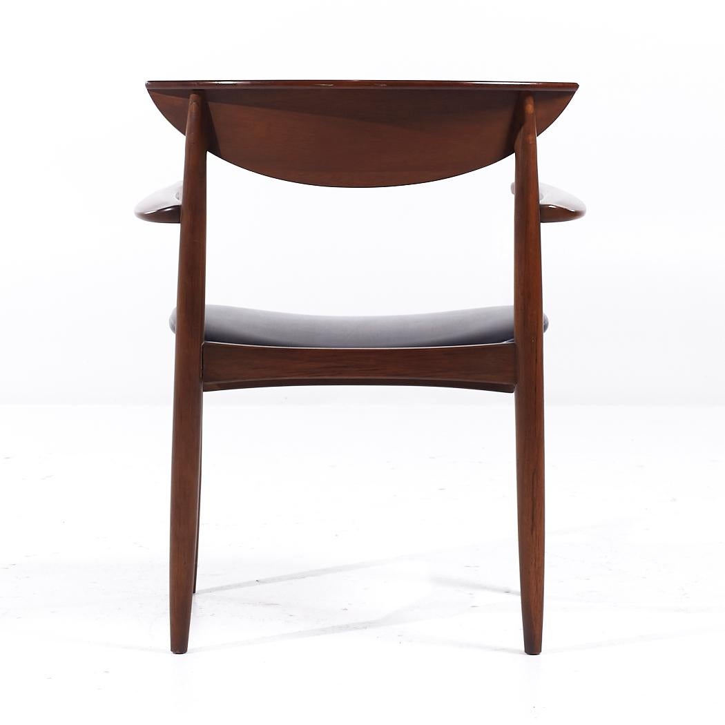 Lane Perception Mid Century Walnut Dining Chairs - Set of 6 For Sale 8