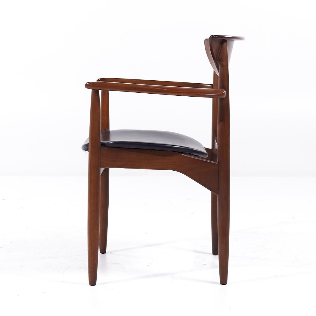 Lane Perception Mid Century Walnut Dining Chairs - Set of 6 For Sale 9