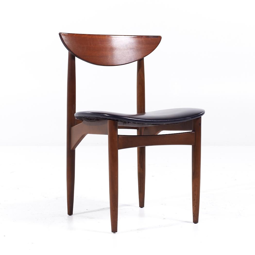 American Lane Perception Mid Century Walnut Dining Chairs - Set of 6 For Sale