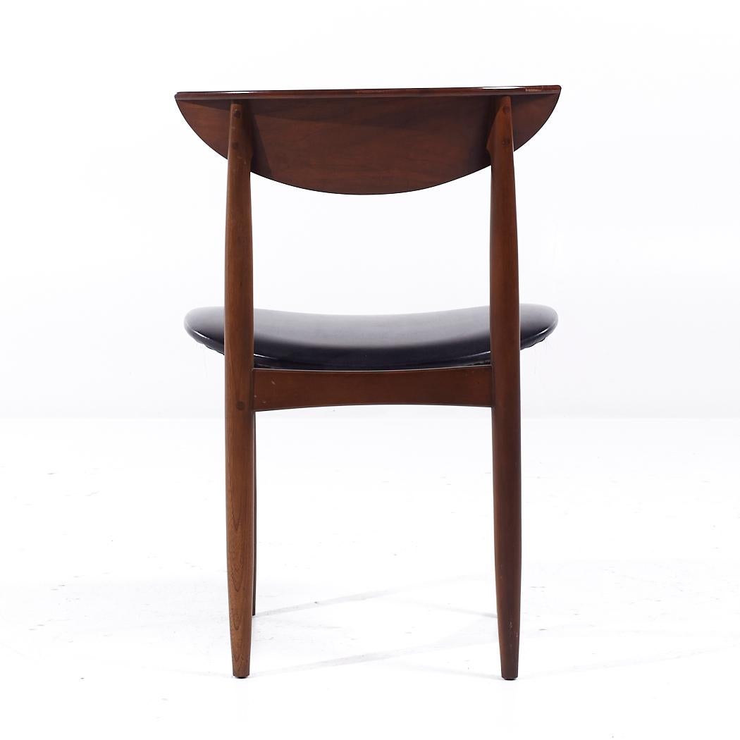 Lane Perception Mid Century Walnut Dining Chairs - Set of 6 For Sale 1
