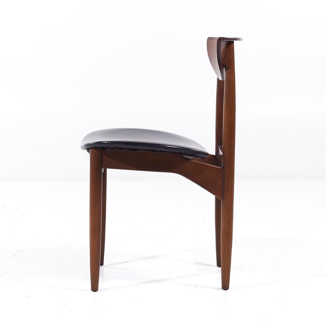 Lane Perception Mid Century Walnut Dining Chairs - Set of 6 For Sale 2