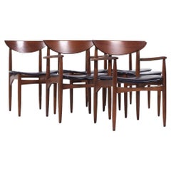 Used Lane Perception Mid Century Walnut Dining Chairs - Set of 6