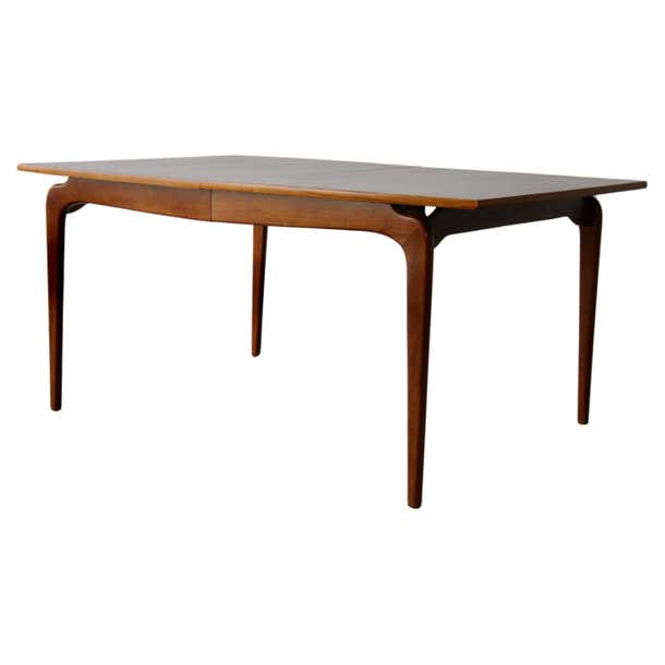 Lane Perception Mid Century Walnut Dining Table For Sale at 1stDibs