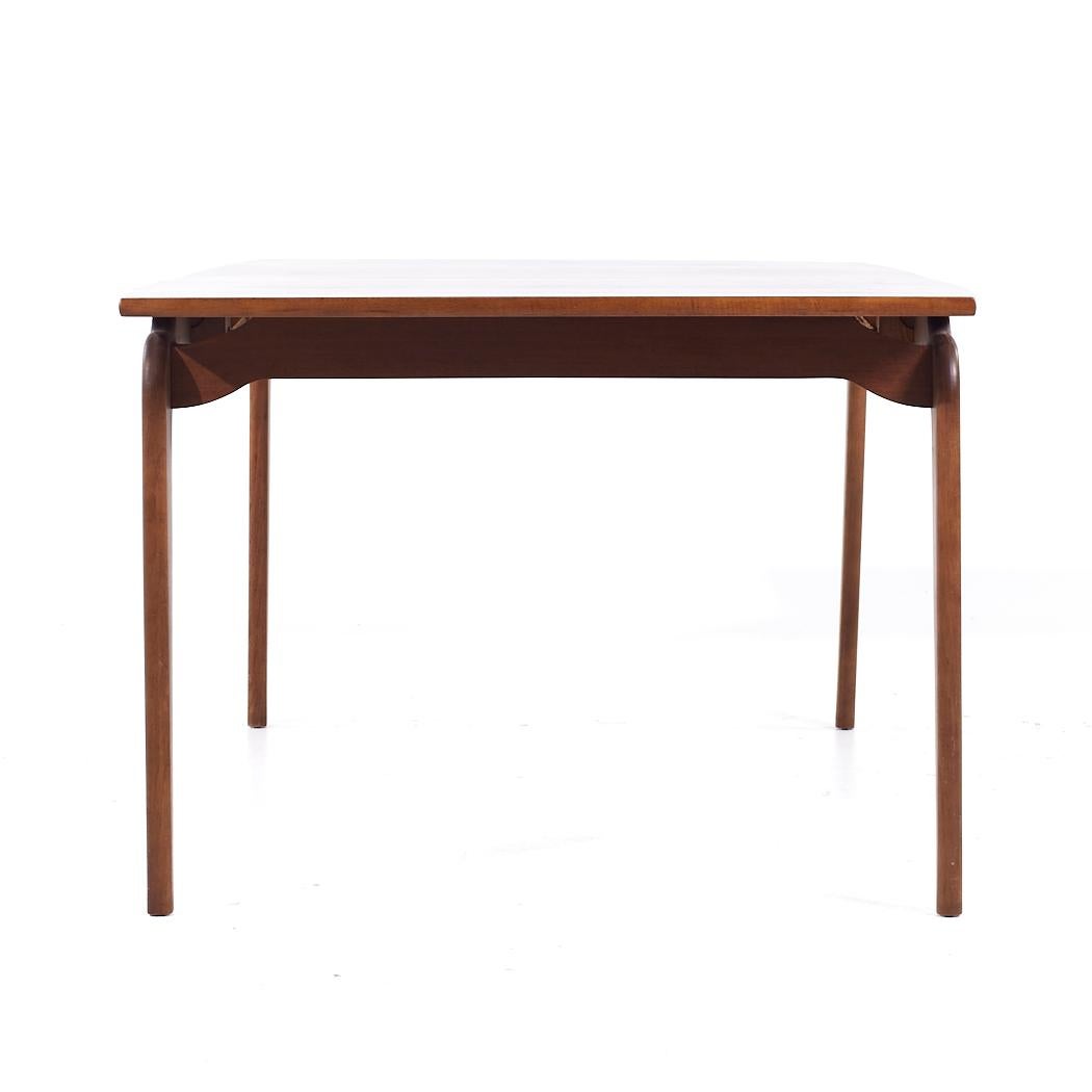 American Lane Perception Mid Century Walnut Expanding Dining Table with 3 Leaves For Sale