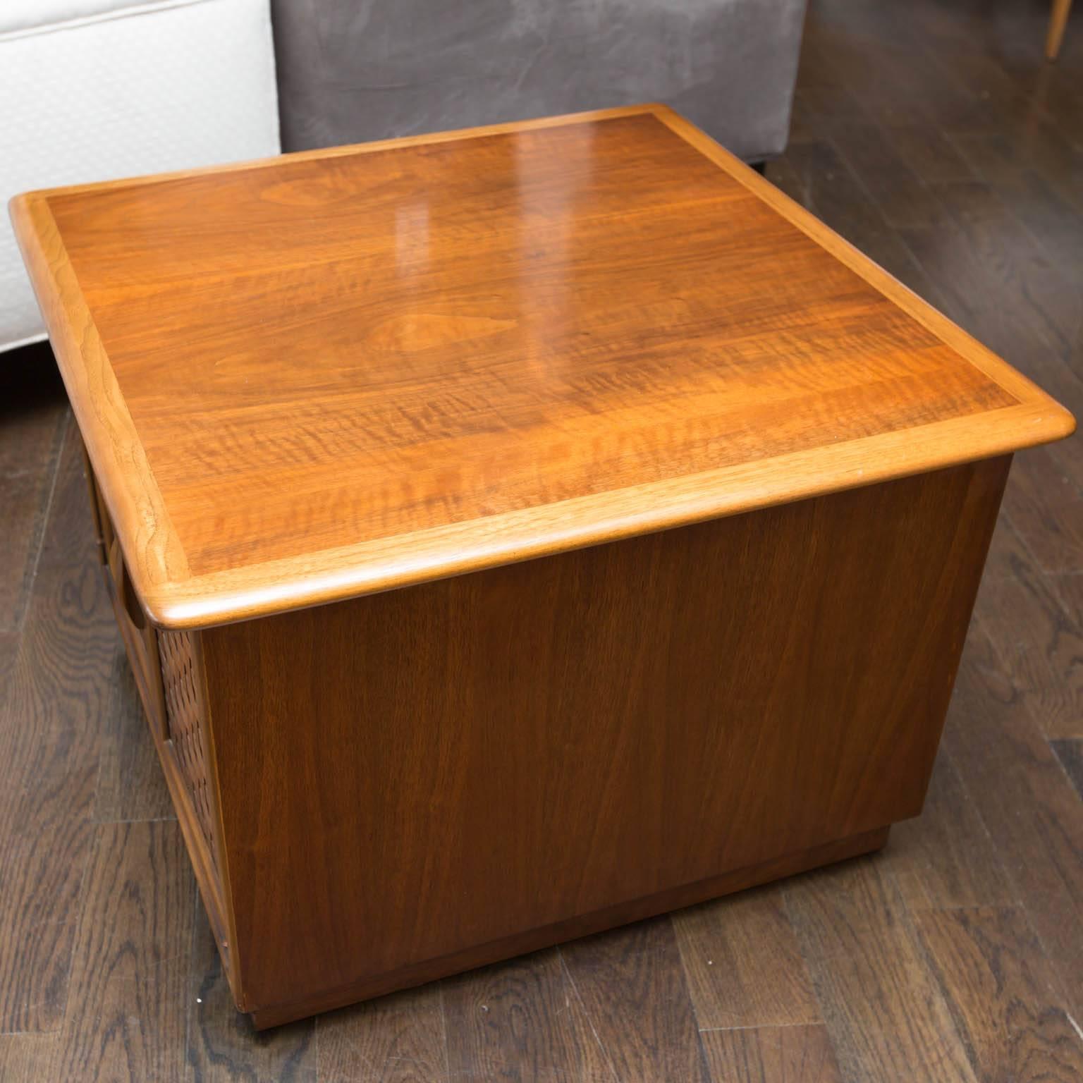 Mid-Century Modern Lane Perception Two-Door Side Table For Sale